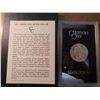 Image 1 : 1882-CC GSA MORGAN SILVER DOLLAR (UNC) WITH ORIGINAL US MINT PACKAGING AND CERTIFICATE.
