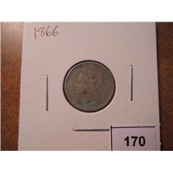 1866 THREE CENT PIECE (NICKEL)