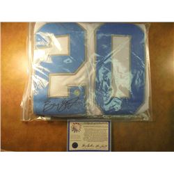 BARRY SANDERS AUTOGRAPHED FOOTBALL JERSEY WITH CERTIFICATE OF AUTHENTICITY SCHWARTZ SPORTS.