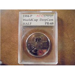 1994-P WORLD CUP HALF DOLLAR ACG PR69 DEEP CAM