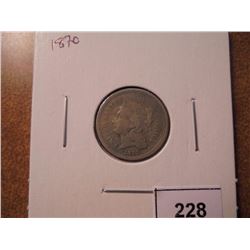 1870 THREE CENT PIECE (NICKEL)