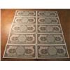Image 1 : 10-1965 MEXICO 1 PESO NOTES CRISP UNC CONSECUTIVE SERIAL 'S, D141080-D141089