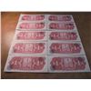 Image 2 : 10-1965 MEXICO 1 PESO NOTES CRISP UNC CONSECUTIVE SERIAL 'S, D141080-D141089