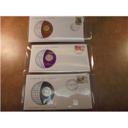 3 COINS OF ALL NATIONS NUMISMATIC  POSTAL COVERS NEPAL, MEXICO AND MALAYSIA
