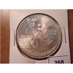 1984 MEXICO 1 OZ. SILVER LIBERTAD UNC
