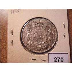 1945 CANADA SILVER 50 CENTS