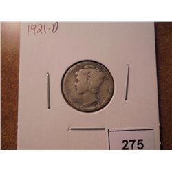 1921-D MERCURY DIME KEY DATE