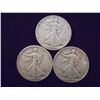 Image 1 : 1946-S,47-D & 1947-D WALKING LIBERTY HALF DOLLARS