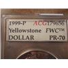 Image 2 : 1999-P YELLOWSTONE SILVER DOLLAR ACG SLAB