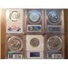 Image 2 : LOT OF 6 FRANKLIN HALF DOLLARS SEE DESCRIPTION 1953 SGC SLAB, 1955 PCGS MS64FBL, 1958 PCGS PR68, 195