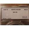 Image 2 : 1992-D WHITE HOUSE SILVER DOLLAR SEGS SLAB
