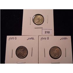 3-1944-D US/PHILIPPINES SILVER 10 CENTAVOS