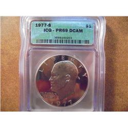 1977-S IKE DOLLAR ICG PR69 DCAM