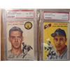 Image 1 : 2-1954 TOPPS BASEBALL CARDS PSA GRADED SEE DESCR. SCHOOLBOY ROWE #197 EX-MT6 AND WES WESTRUM #180 EX