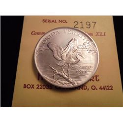 .925 FINE SILVER ROUND FLORIDA TERRITORIE COMMEM. MEDALLION XLI, ORIGINAL MINT PACKAGING, HERALDIC A