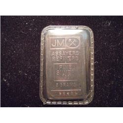 5 GRAM .999 FINE SILVER INGOT JM ASSAYERS REFINERS