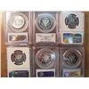 Image 2 : LOT OF 6 SLABBED KENNEDY HALF DOLLARS SEE DESCR. 1976-S SILVER PCGS MS66, 1992-S SILVER PCGS PR69 DC