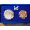 Image 2 : 1986 STATUE OF LIBERTY 2 COIN UNC SET ORIGINAL US MINT PACKAGING