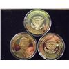 Image 2 : 3-2009 BARACK OBAMA INAUGURATION TOKENS (PF) ALL THREE ARE GOLD IN COLOR