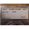 Image 2 : 1995-P OLYMPIC CYCLING SILVER DOLLAR SEGS SLAB