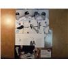 Image 1 : 8X10 SIGNED PHOTO OF 4 SPORTS LEGENDS WITH CERT. AND PHOTO OF ONE OF THEM SIGNING. JOE DIMAGGIO, WHI
