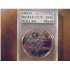 Image 1 : 1994-D WORLD CUP SILVER DOLLAR ACG SLAB