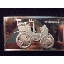 1000 GRAINS (OVER 2 OZ.) STERLING SILVER PF INGOT 1899 RENAULT