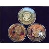 Image 2 : 3-2009 BARACK OBAMA INAUGURATION TOKENS (PF) ALL THREE ARE GOLD IN COLOR