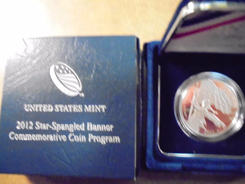 2012-P STAR SPANGLED BANNER PROOF SILVER DOLLAR ORIGINAL US MINT PACKAGING