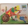 Image 1 : PATTERN 1994 UGANDA 1000 SHILLINGS WORLD CUP PROOF, CAMEROON PNC, RETAIL IS ABOUT $100.00