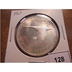 1867 CANADA FLYING GOOSE SILVER DOLLAR