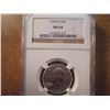 Image 1 : 1960-D WASHINGTON SILVER QUARTER NGC MS64