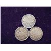 Image 1 : 1917,18 & 1919 CANADA SILVER 5 CENTS