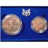 Image 2 : 1986 STATUE OF LIBERTY 2 COIN UNC SET ORIGINAL US MINT PACKAGING