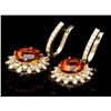 Image 1 : 14k Gold 8.00ct Citrine 2.25ct Diamond Earrings