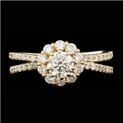 14k Yellow Gold .65ct Diamond Ring