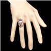 Image 4 : 14k Rose Gold 8.50ct Kunzite 0.75ct Diamond Ring