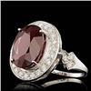 Image 2 : 14k White Gold 12.50ct Ruby 1.90ct Diamond Ring