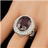 Image 3 : 14k White Gold 12.50ct Ruby 1.90ct Diamond Ring