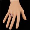 Image 4 : 14k Rose Gold 4.00ct Ruby 1.30ct Diamond Ring