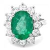 Image 2 : 14k White Gold 4.00ct Emerald 1.90ct Diamond Ring