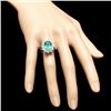 Image 4 : 14k White Gold 4.00ct Emerald 1.90ct Diamond Ring