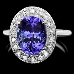 14k Gold 5.00ct Tanzanite 0.40ct Diamond Ring