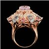 Image 4 : 14k Rose Gold 3.50ct Kunzite 1.25ct Diamond Ring