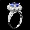 Image 2 : 14k Gold 3.50ct Tanzanite 1.20ct Diamond Ring