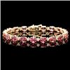 Image 1 : 14k 15.00ct Tourmaline 0.80ct Diamond Bracelet