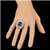 Image 4 : 14k Gold 13.50ct Sapphire 2.40ct Diamond Ring