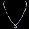 Image 2 : 14k Gold 25.5ct Tanzanite 3.00ct Diamond Necklace