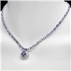 Image 4 : 14k Gold 25.5ct Tanzanite 3.00ct Diamond Necklace