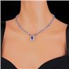 Image 6 : 14k Gold 25.5ct Tanzanite 3.00ct Diamond Necklace